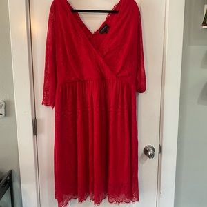 Red lace Lane Bryant size 20 Dress